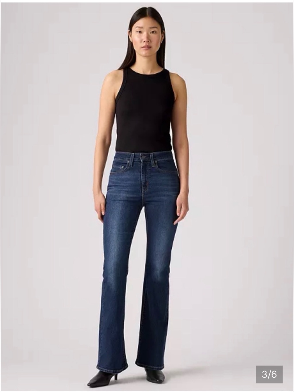 Nwt Levi’s Classic 726 Flare High Rise Blue Denim Jeans, Size 29 X 32